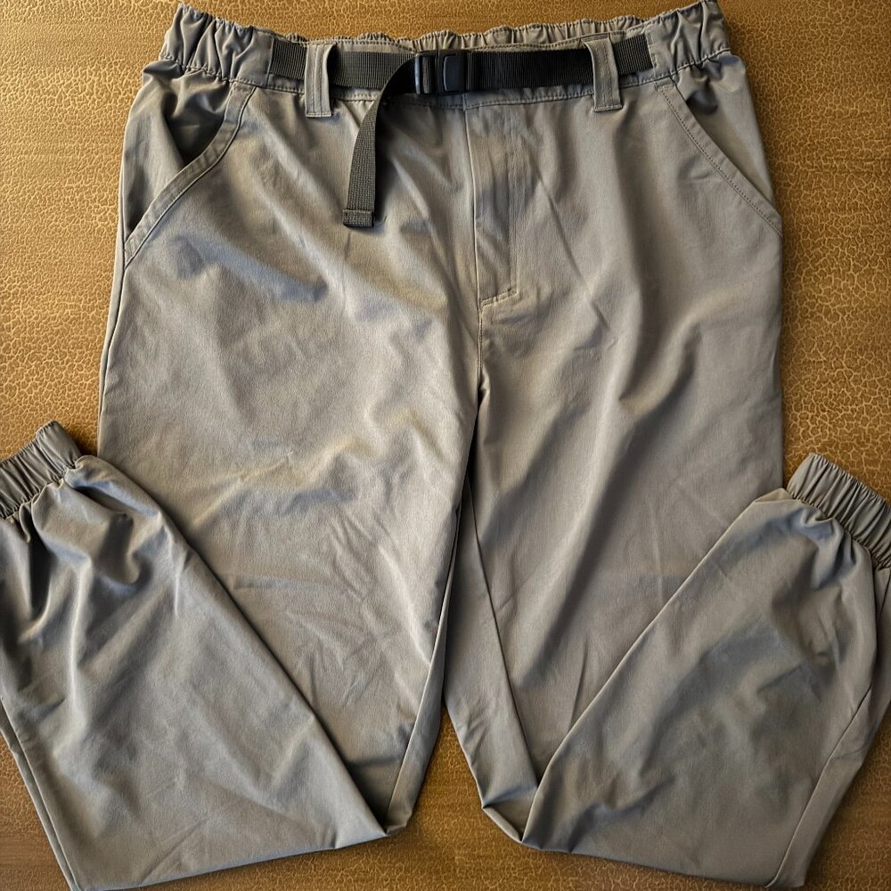 Columbia Hiking Grey Pants - Adjustable Waist - Size Large